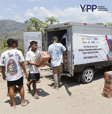 YPP Emtek Media Jangkau Manggarai Timur Salurkan Bantuan Gempa tambraw dan Layanan Psikososial Anak